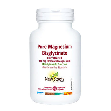 New Roots Pure Magnesium Bisglycinate, 60 Veg Capsules