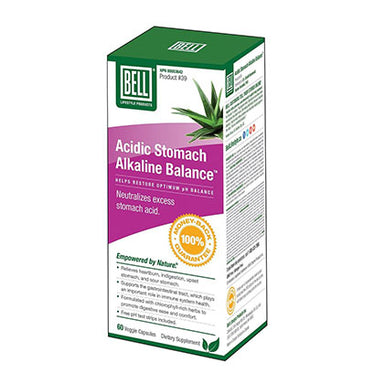 BELL Acidic Stomach Alkaline Balance, 60 Veg Capsules.