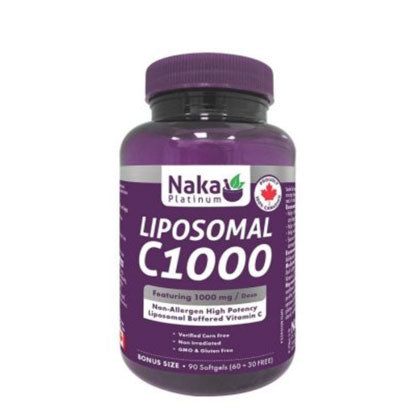 Naka Platinum Lipsomal C1000, 90 Softgels