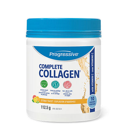 Progressive Complete Collagen, Citrus Twist Flavour, 112.5g. To help collagen formation.