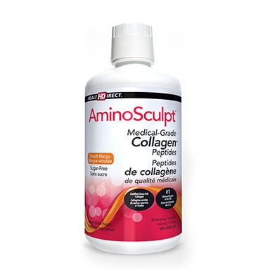 Health Direct Amino Sculpt, 443ml, Smooth Mango Flavor. Medical grade collagen.