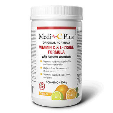 Medi C Plus Powder with Calcium, citrus flavour, 600g.