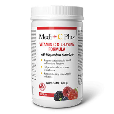 Medi C Plus Powder with Magnesium, berry Flavour, 600g. 