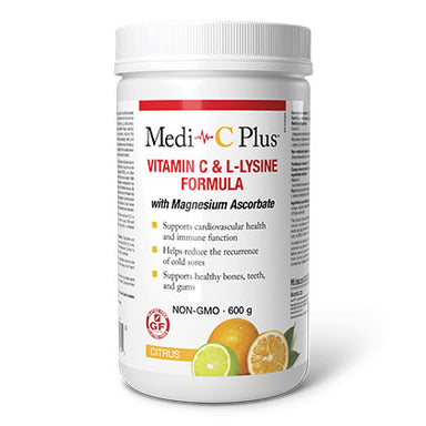 Medi C Plus Powder with Magnesium, citrus flavour, 600g. 