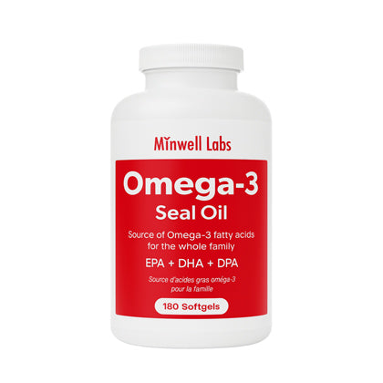Minwell Seal Oil 180sg - Source of Omega 3 for the whole family EPA + DHA + DPA