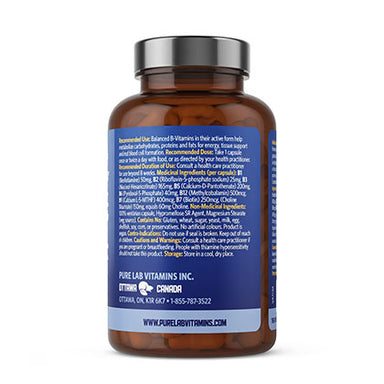 Pure Lab Vitamins Bioactive B Complex slow release 60 vegetarian capsules
