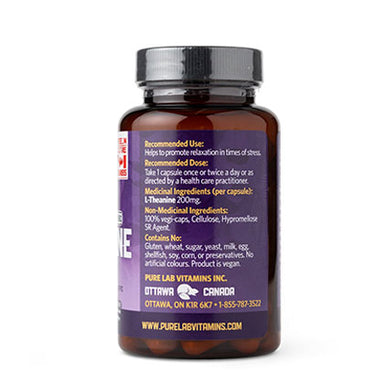 L-Theanine Slow Release 200mg Ingredients and Supplement Facts – Pure Lab Vitamins
