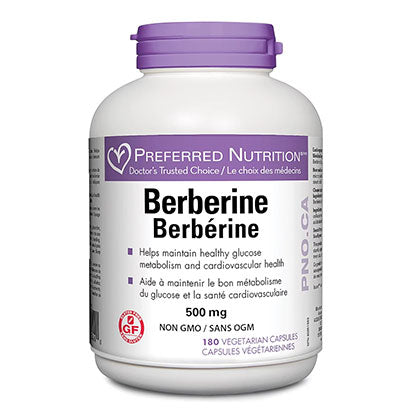 Preferred Nutrition Berberine 500mg, 180 Veg Capsules