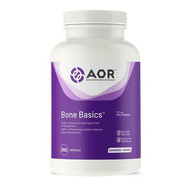 AOR Bone Basics, 360 caps. MCHA + Cofactors to help reduce risk of osteoporosis.