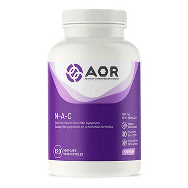AOR N-A-C, 120 vege caps. Promotes respiratory health, helps clear excess mucus.