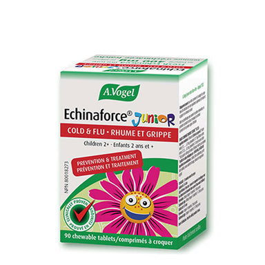 A. Vogel Echinaforce® Junior, 90 Chewable Tablets. Prevention and treatment for cold and flu.