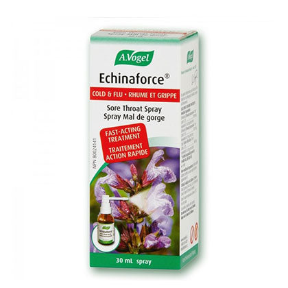 A. Vogel Echinaforce Sore Throat Spray, 30ml. Fast-acting treatment for sore throats.