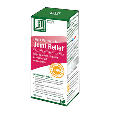 BELL Shark Cartilage for Joint Relief, 100 Veg Capsules.