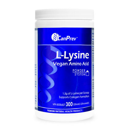 CanPrev Vegan L-Lysine, 300g. Helps to reduce the recurrence of herpes simplex virus.
