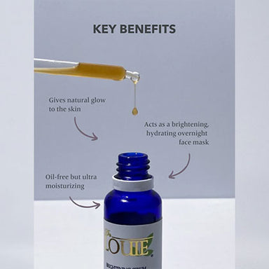 Dr. Louie Brightening Serum 30g. Key benefits list.