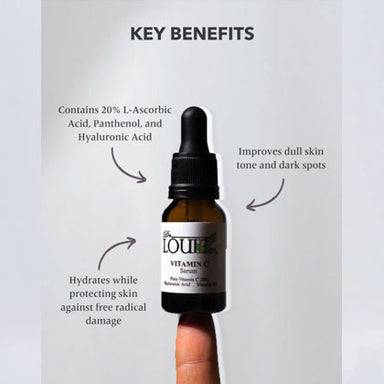 Dr. Louie Vitamin C Serum, 15g. Key Benefits List.