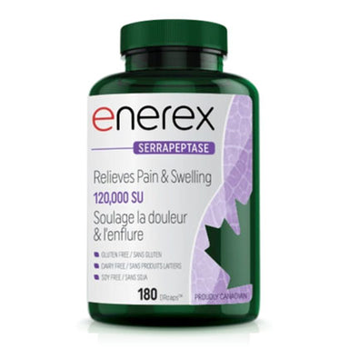 Enerex Serrapeptase 120000SU, 180 Delayed Release Capsules.