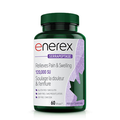 Enerex Serrapeptase 120000SU, 60 Delayed Release Capsules