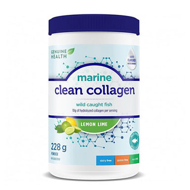 Genuine Health Clean Collagen Marine, Lemon Lime, 228g. To help collagen formation.