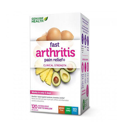 Genuine Health Fast Arthritis Pain Relief+, 120 Capsules. To help reduce pain.