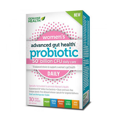 Genuine Health Advanced Gut Health - Probiotic Women's Daily, 30 Capsules.