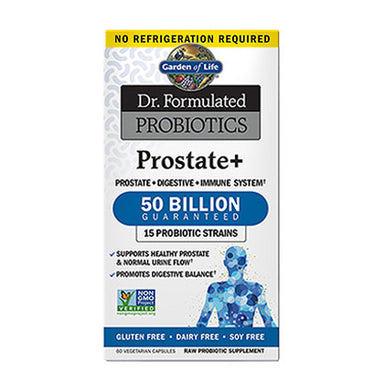 Garden of Life Dr. Formulated Probiotics - Prostate+, 50 Billion, 60 Veg Capsules.