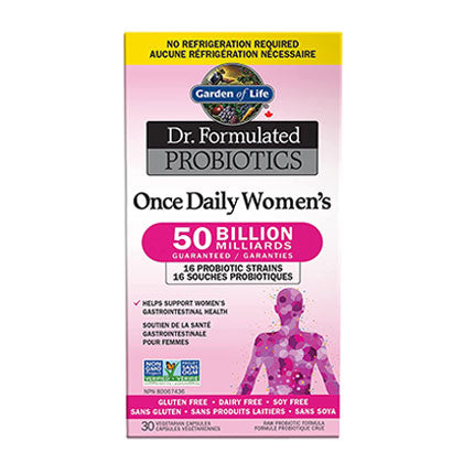 Garden of Life Dr. Formulated Probiotics - Women's, 50 Billion, 30 Veg Capsules.