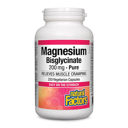 Natural Factors Magneisum Bisglycinate, 250 vege caps. 