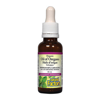 Natural Factors Organic Oil of Oregano, 30ml. Provides antioxidant protection for the maintenance of good health.