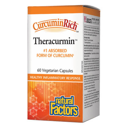 Natural Factors Theracurmin, 60 Veg Capsules. Supports a healthy inflammatory response.