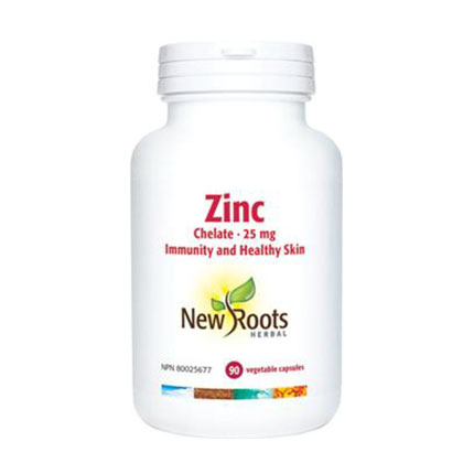 New Roots Zinc 25mg, 90 Capsules.