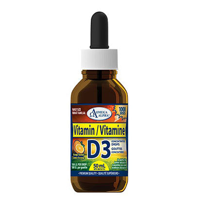 Omega Alpha Vitamin D3, 50ml Concentrate (Drops)