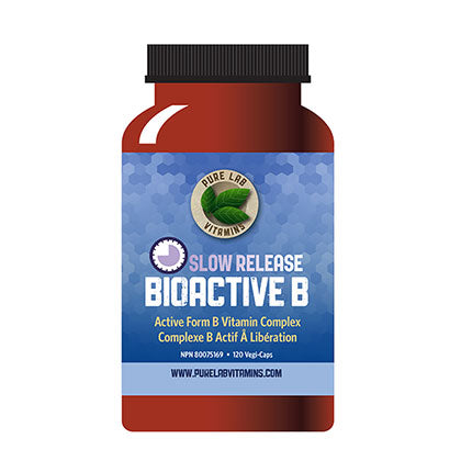 Pure Lab Bioactive B Complex Slow Release, 120 Veg Capsules