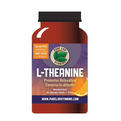Pure Lab L-Theanine Chewables, 60 Chewable Tablets