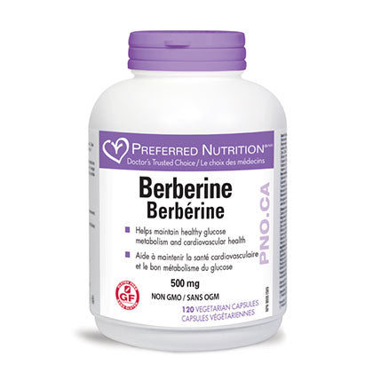 Preferred Nutrition Berberine 500mg, 120 Veg Capsules