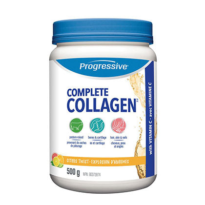 Progressive Complete Collagen, Citrus Twist Flavour, 500g. To help collagen formation.