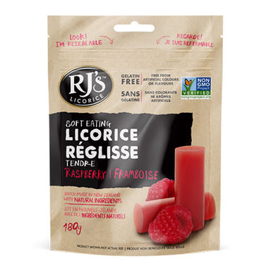 RJ's Soft Eating Licorice, Raspberry, 180g