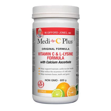 Medi C Plus Powder with Calcium, citrus flavour, 600g.