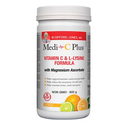 Medi C Plus Powder with Magnesium, citrus flavour, 600g. 